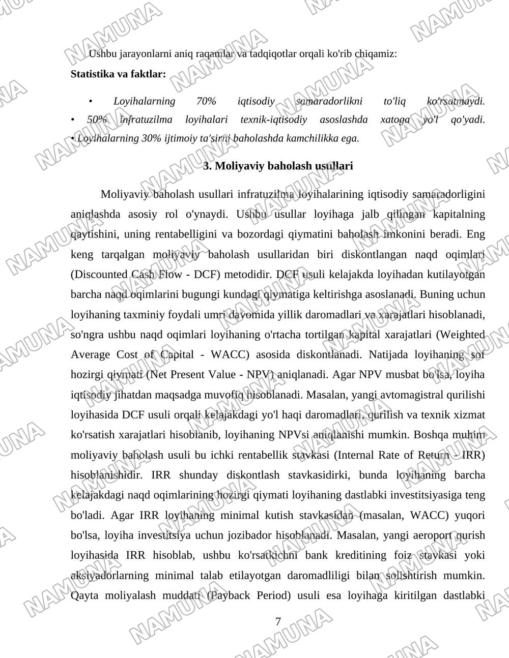 Infratuzilma loyxalarning baxolash usullari — 7-varaq
