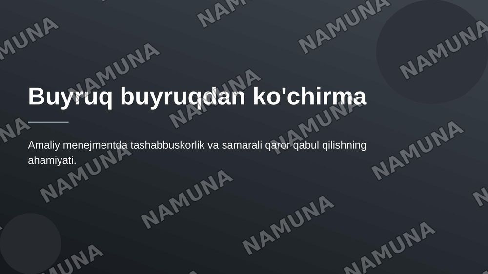 Buyruq buyruqdan ko'chirma — 1-slayd