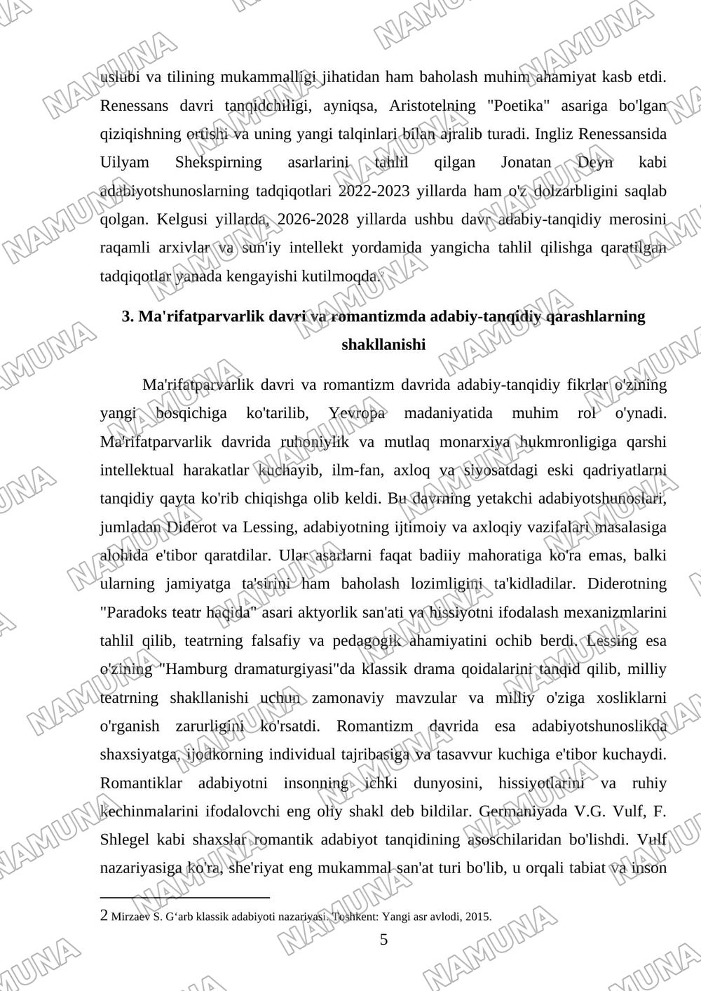 Ğarb klassik adabiyotida adabiy-tanqidiy fikrlar taraqqiyoti — 5-varaq