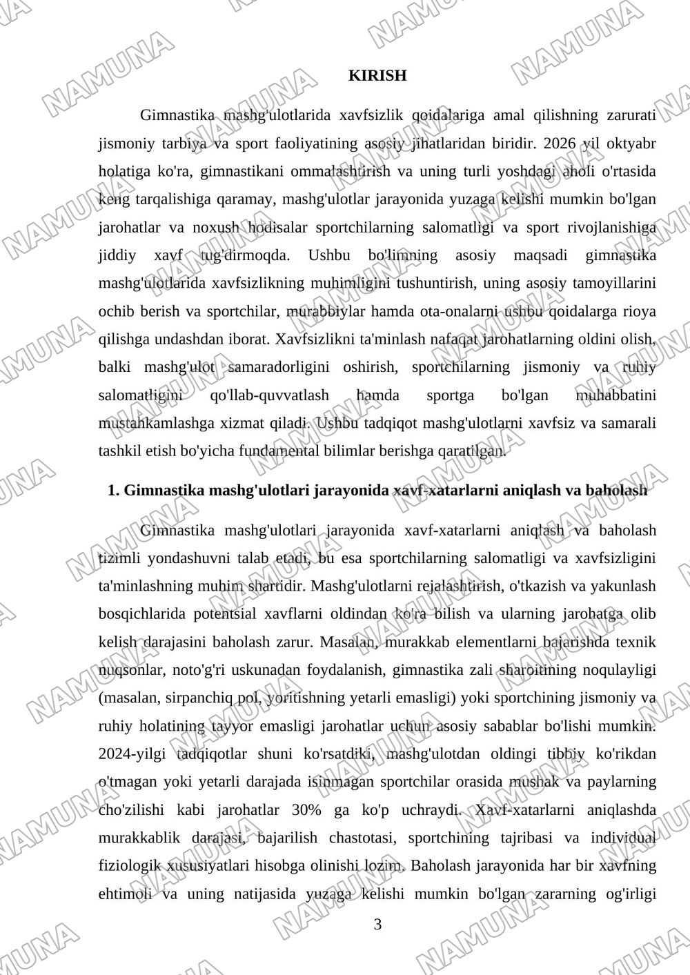 Gimnastika mashg'ulotlarida xavfsizlik qoidalari — 3-varaq