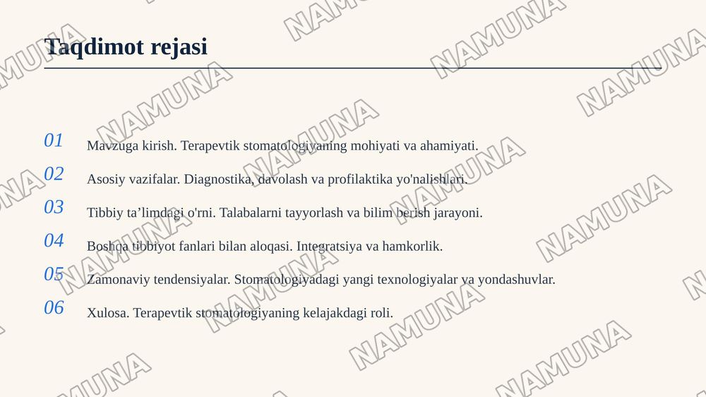 Terapevtik stomatologiyaning vazifalari,uning tibbiy ta’limdagi orni. Terapevtik stomatologiyaning boshqa tibbiyot fanlari bilan aloqasi — 2-slayd