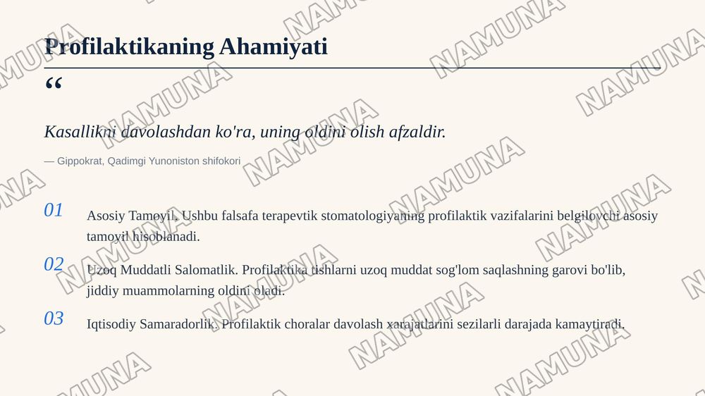 Terapevtik stomatologiyaning vazifalari,uning tibbiy ta’limdagi orni. Terapevtik stomatologiyaning boshqa tibbiyot fanlari bilan aloqasi — 6-slayd