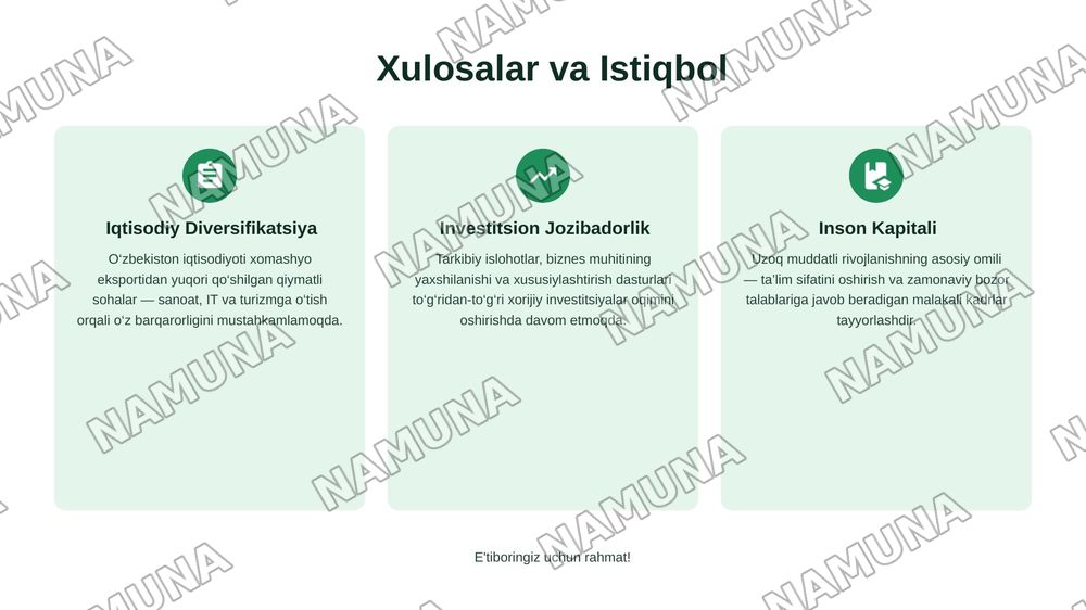 Oʻzbekiston Iqtisodiyoti — 7-slayd