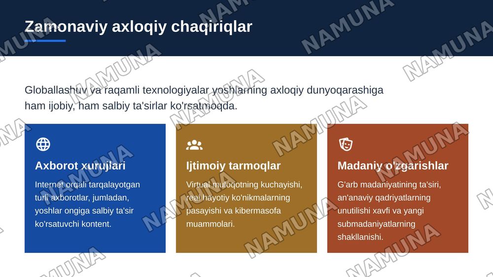 Yoshlar axloqiy tarbiyasi — 5-slayd