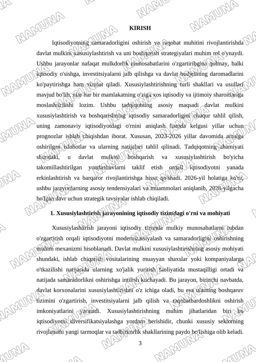 Davlat mulkini xususiylashtirish va boshgarish- iqtisodiyotni tartibga solish vositasi — 3-varaq