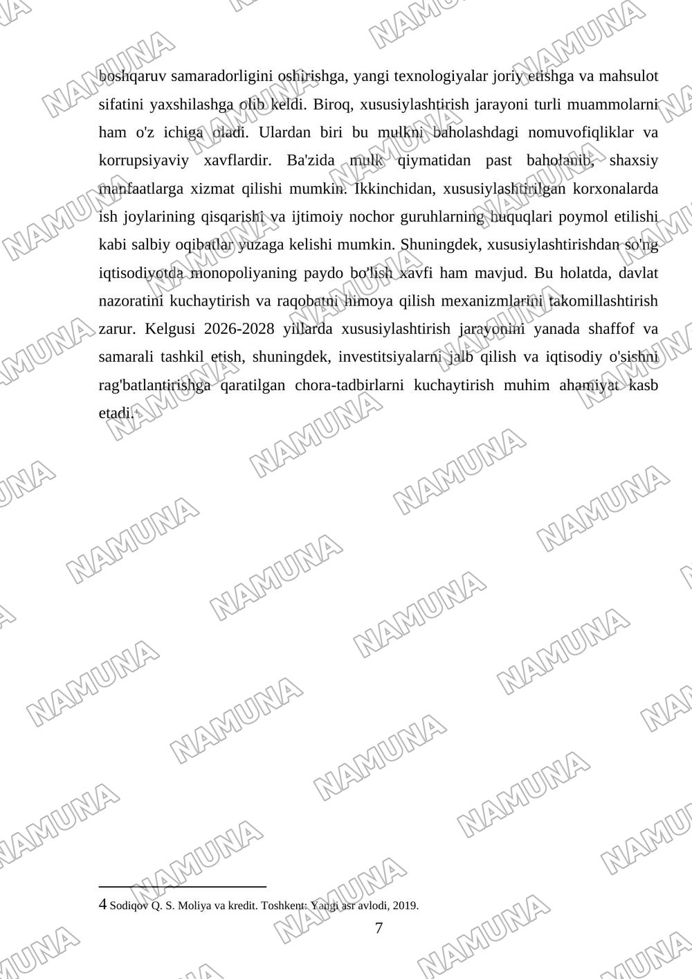 Davlat mulkini xususiylashtirish va boshgarish- iqtisodiyotni tartibga solish vositasi — 7-varaq