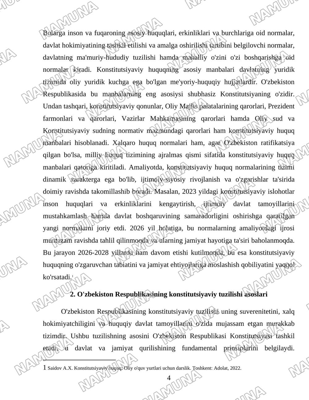 Konstitutsiyaviy huquq — 4-varaq