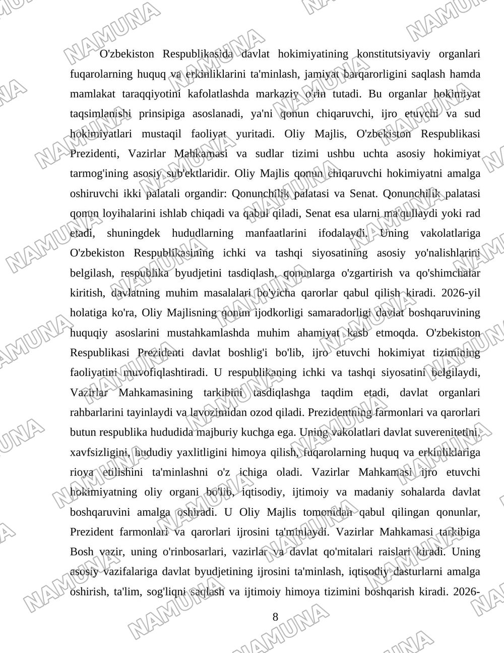Konstitutsiyaviy huquq — 8-varaq