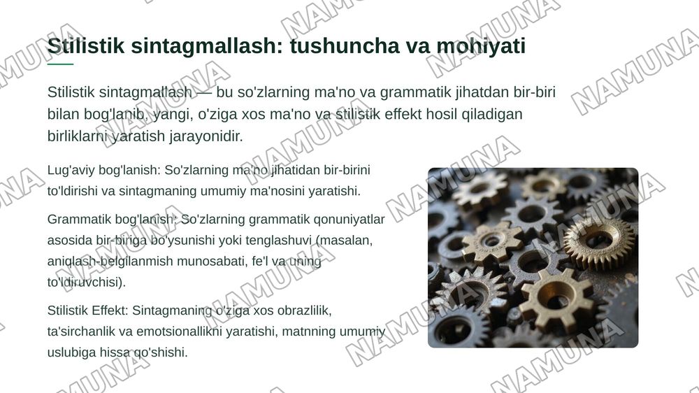 Sintaktik omonimiya.Stilistik sintagmallash — 6-slayd