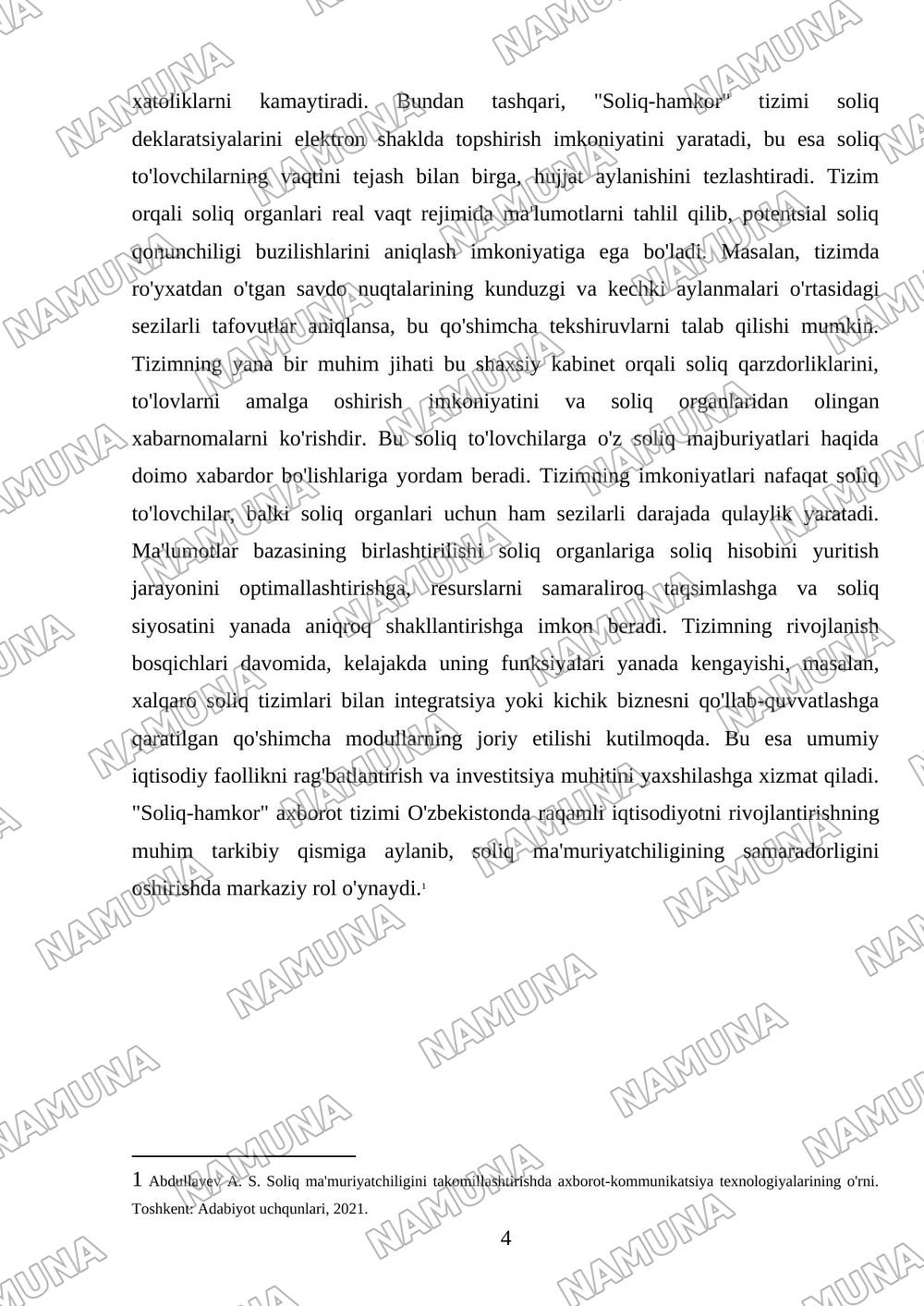 “Soliq-hamkor” axborot tizimining bosqichlari. — 4-varaq