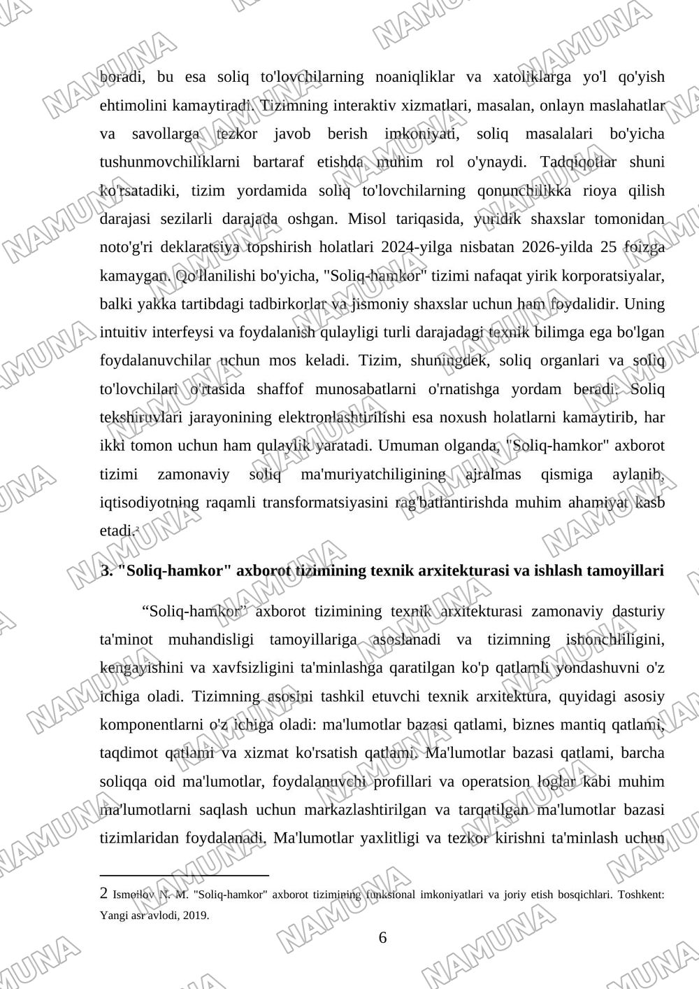 “Soliq-hamkor” axborot tizimining bosqichlari. — 6-varaq