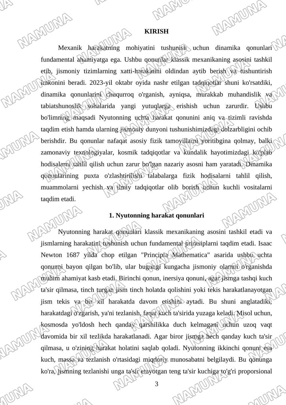 Dinamika qonunlari — 3-varaq