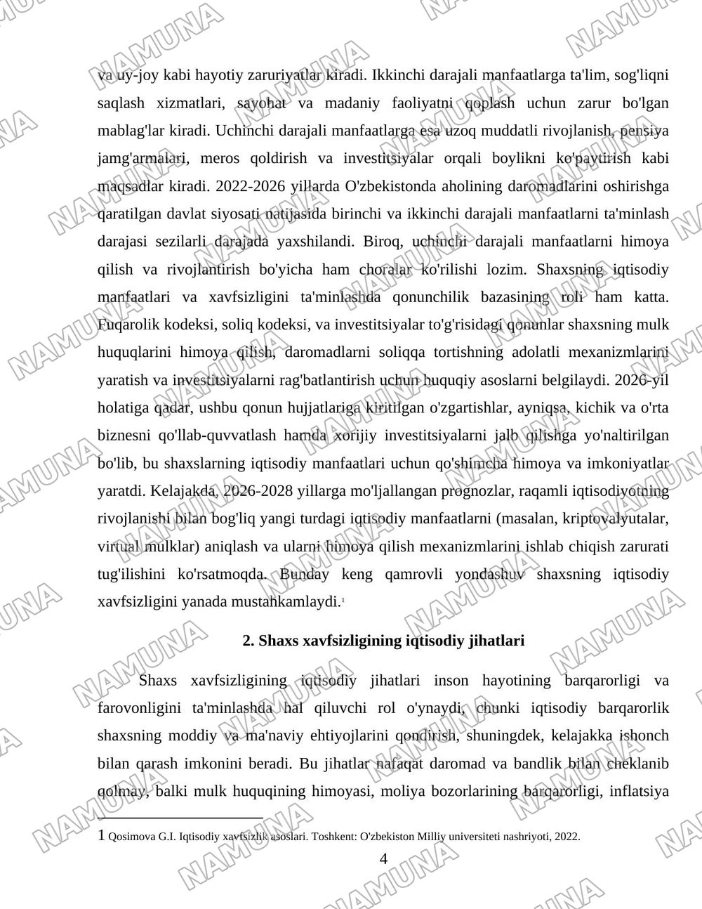 Шахснинг муҳим иқтисодий манфаатлари ва хавфсизлигини таъминлаш — 4-varaq