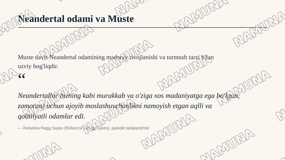 Muste davri arxeologik yodgorliklari — 4-slayd
