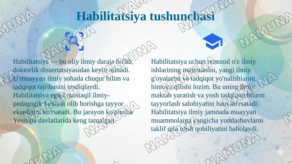 Habilitatsiya va uning ahamiyati — 4-slayd