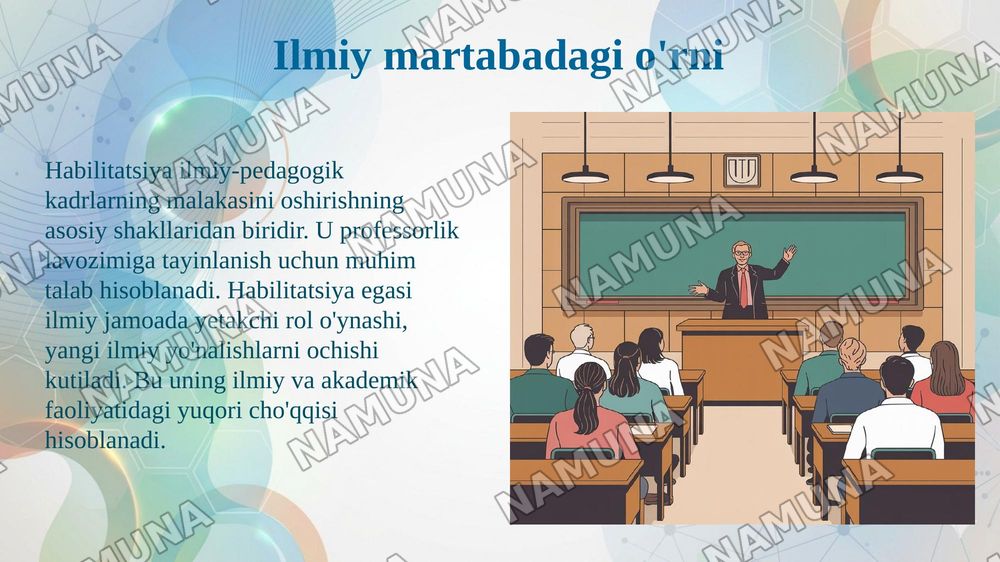 Habilitatsiya va uning ahamiyati — 5-slayd