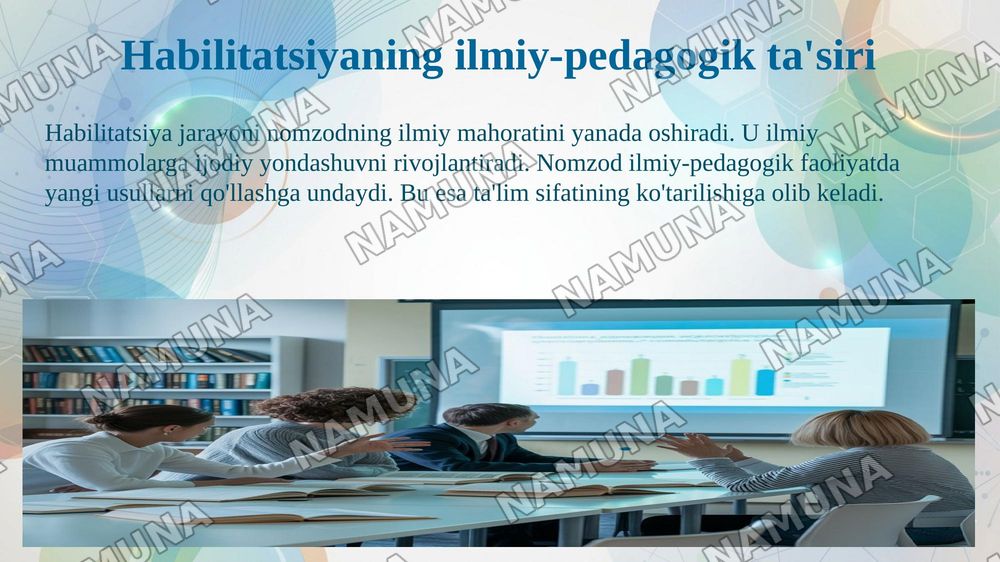 Habilitatsiya va uning ahamiyati — 8-slayd