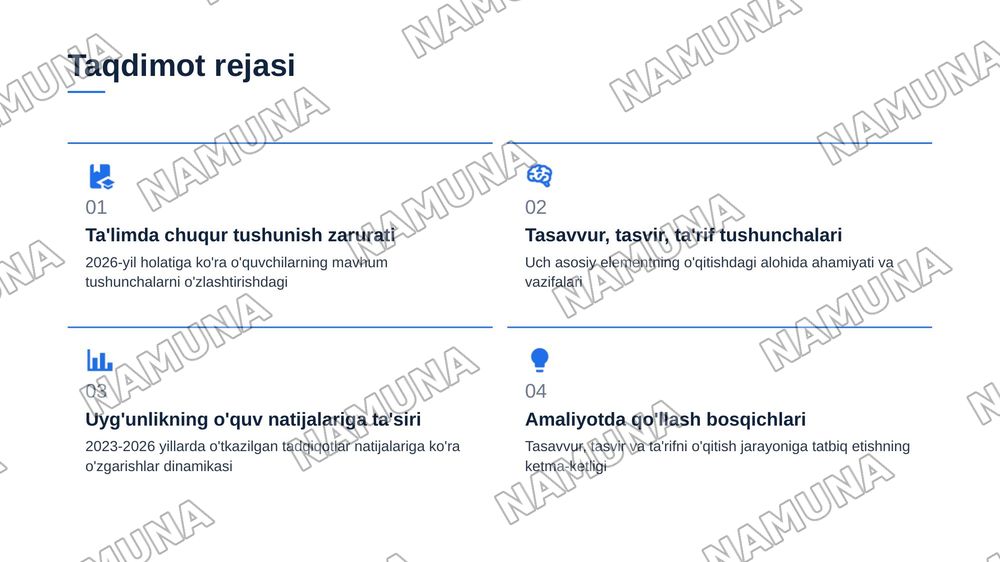 O‘qitishda tasavur,tasvir va ta’rif uyg‘unligi — 2-slayd