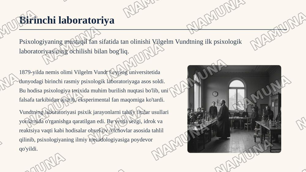 Psixologiya fanining predmeti va rivojlanish tarixi — 7-slayd