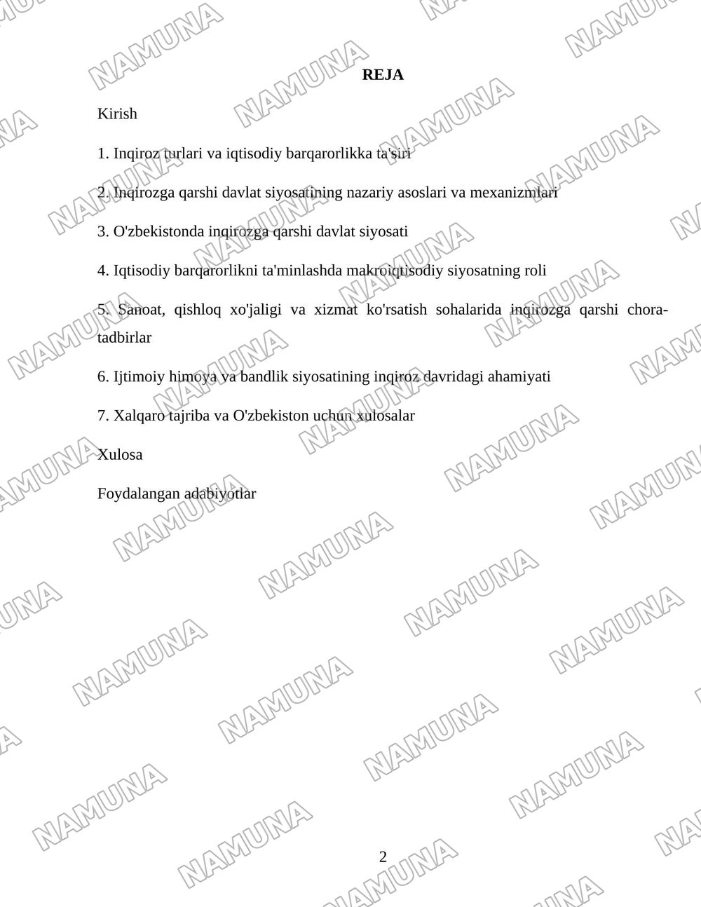 Inqirozga qarshi davlat siyosati va iqtisodiy barqarorlik — 2-varaq