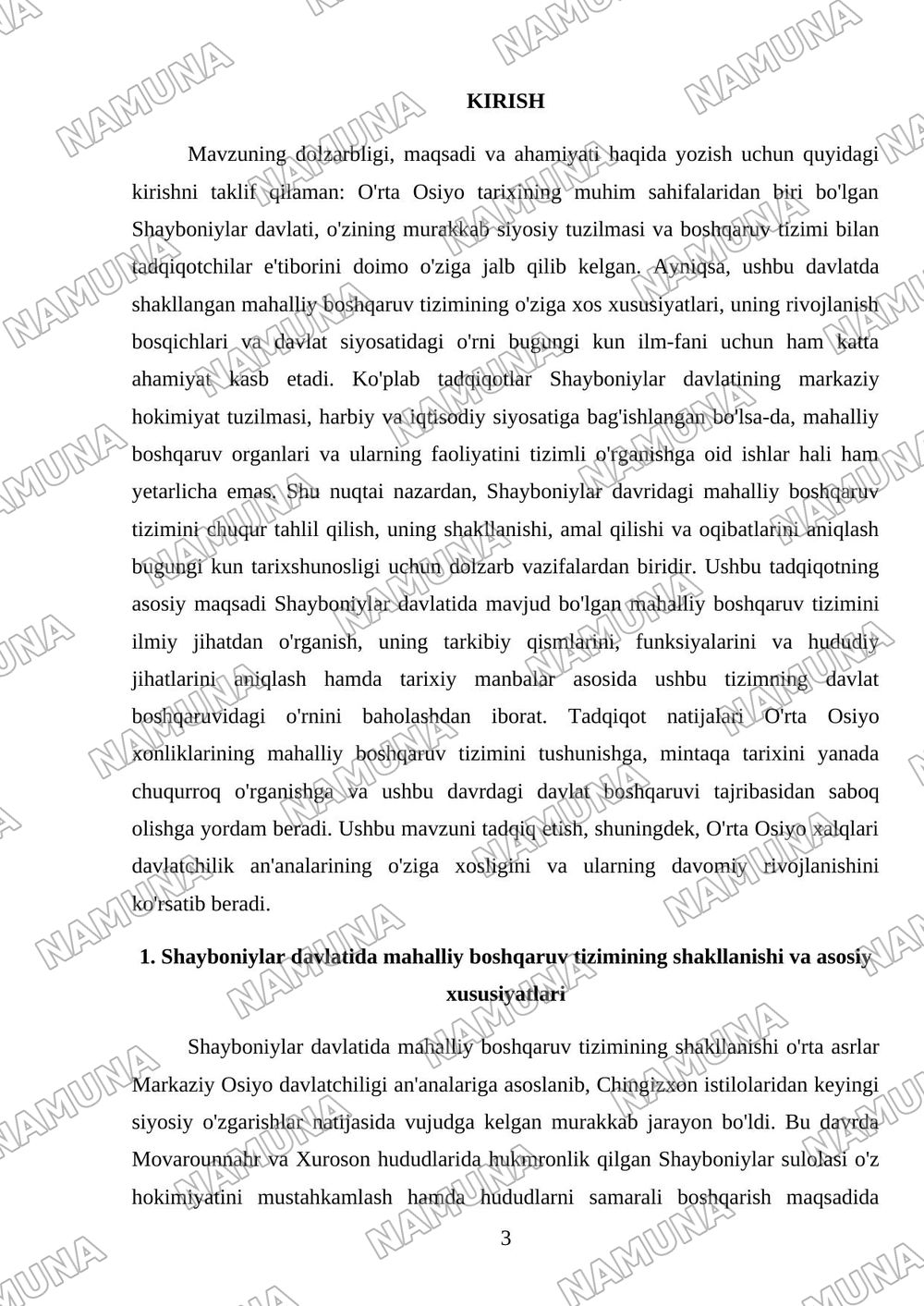Shayboniylar davlatida mahalliy boshqaruv tizimi — 3-varaq