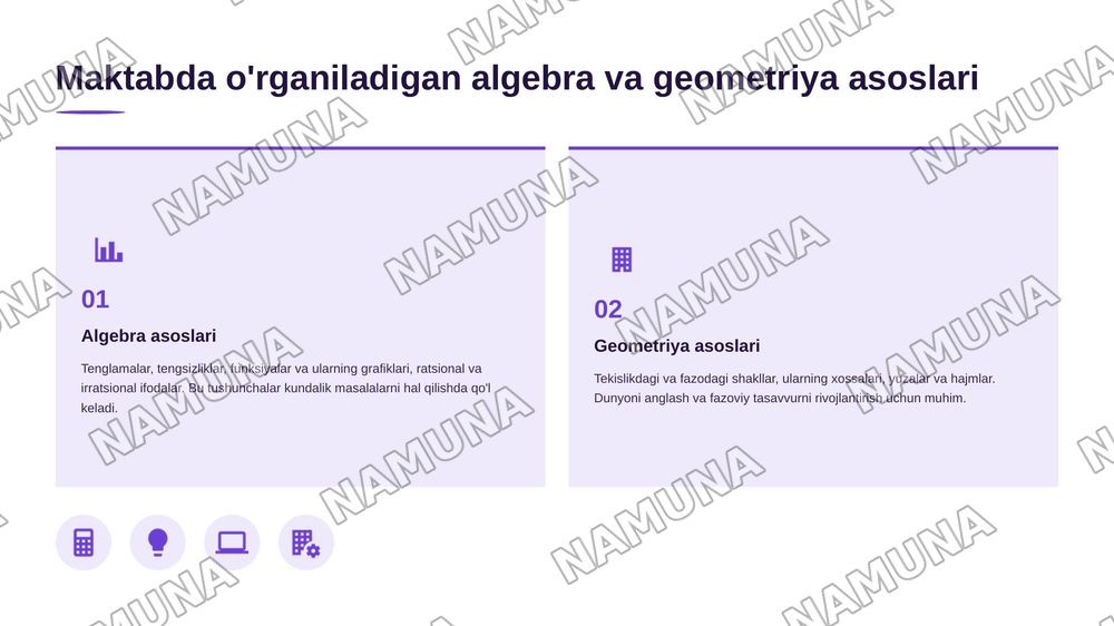 Oliy matematika va maktab darsliklari farqi va misollar — 5-slayd