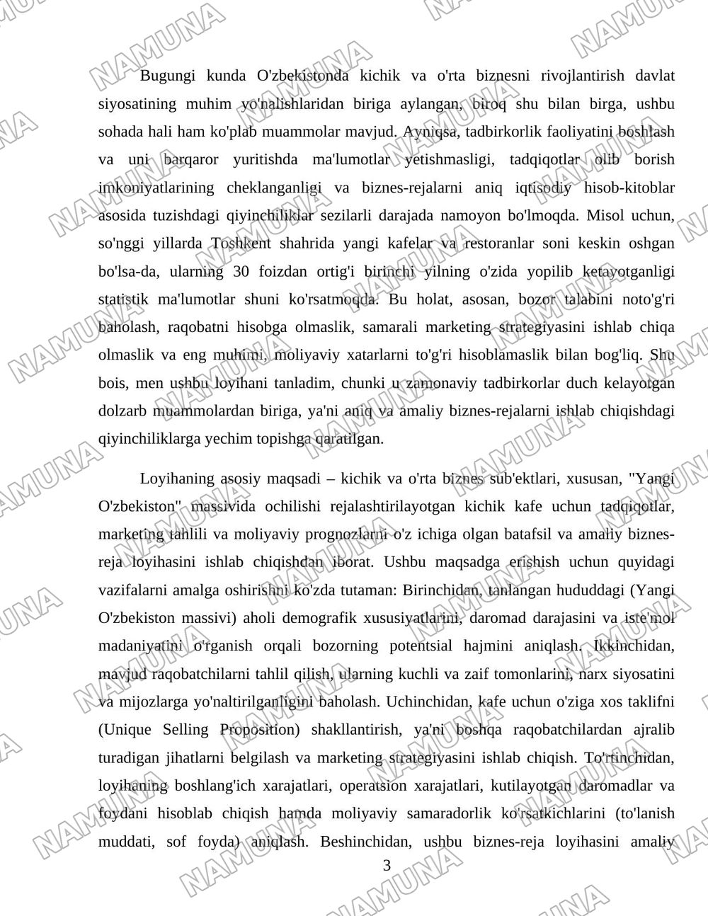 Biznes loyiha — 3-varaq