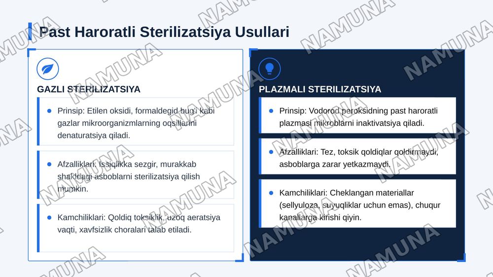 Implantatsion infeksiya profilaktikasi. Tikuv materiallari, protezlar, metal konstruksiyalar  
sterilizatsiyasi. Past haroratli va nurli sterilizatsiya. Gospital infeksiya. Xirurgiyada  
SPID-infeksiya muammosi va profilaktikasi. — 7-slayd