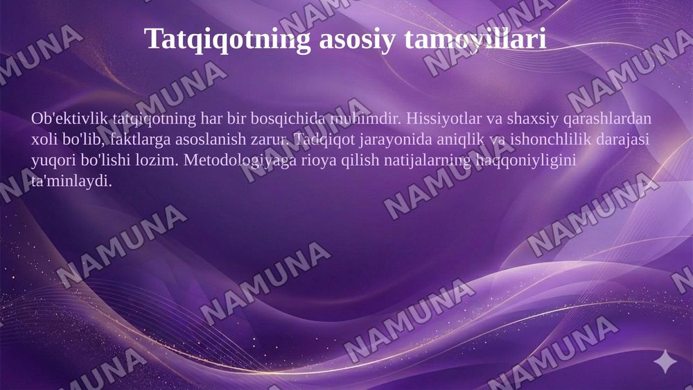 Tatqiqot asoslari. — 5-slayd