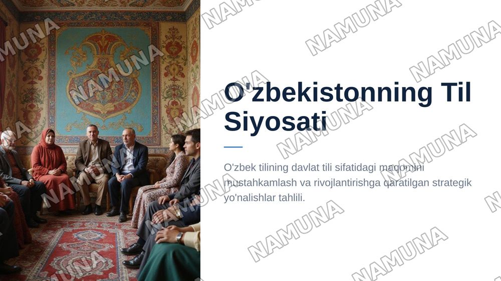 O'zbekistonning til siyosati — 1-slayd