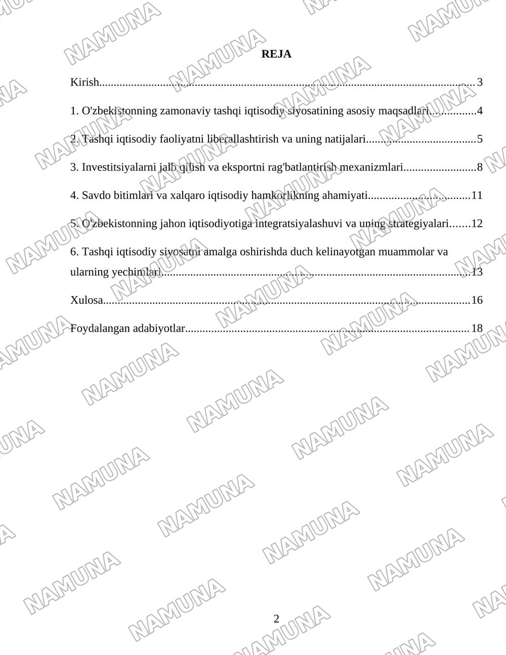 Ozbekistonda tashqi iqtisodiy siyosatning maqsadlari va amalga oshirish vositalari — 2-varaq