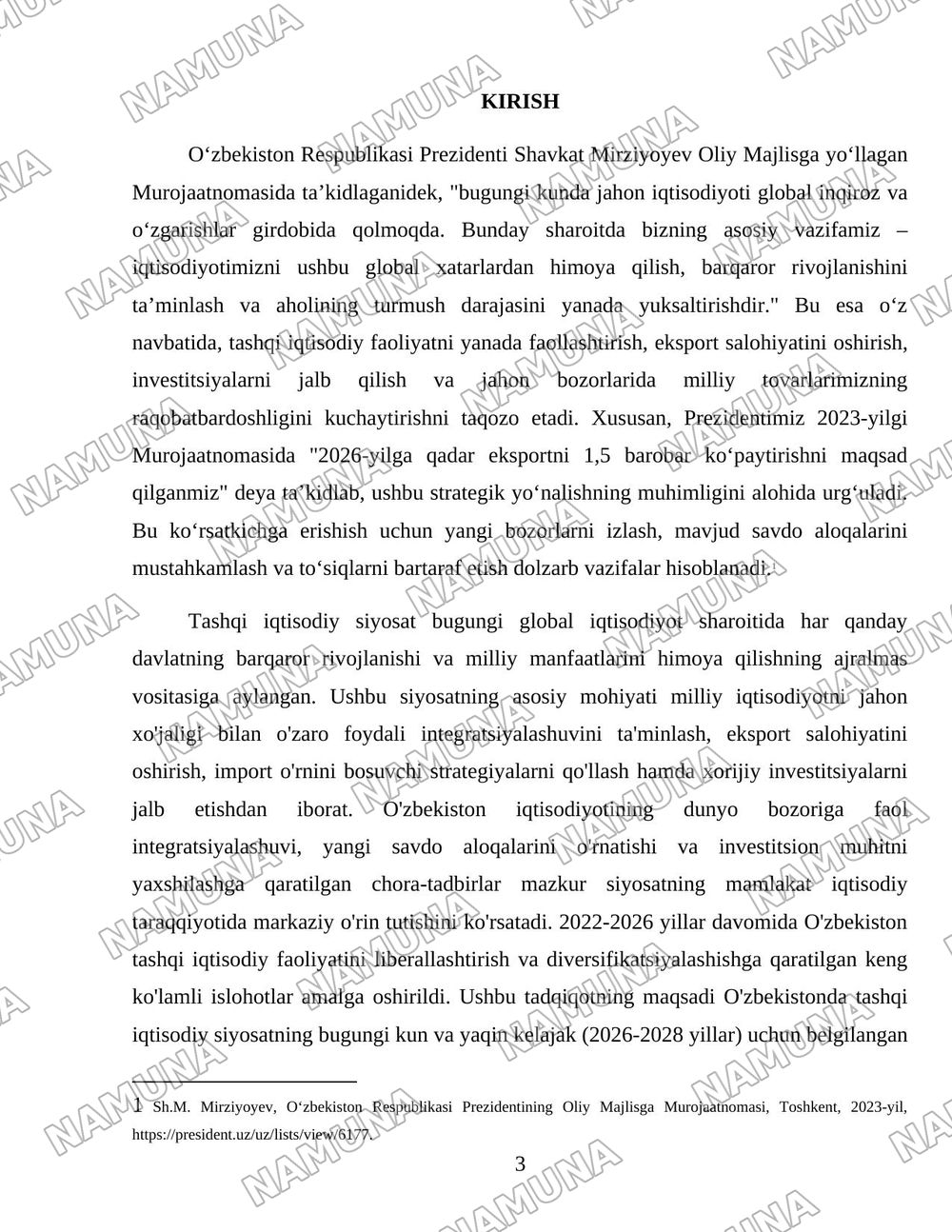 Ozbekistonda tashqi iqtisodiy siyosatning maqsadlari va amalga oshirish vositalari — 3-varaq