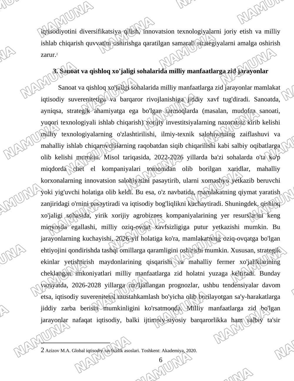 Миллий манфаатларга хавф солувчи иқтисодий таҳдидлар — 6-varaq