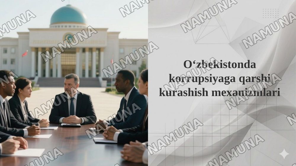 Oʻzbekistonda korrupsiyaga qarshi kurashish mexanizmlari — 1-slayd