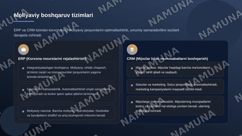 Iqtisodiyotda foydalanadigan dasturiy vositalar — 7-slayd