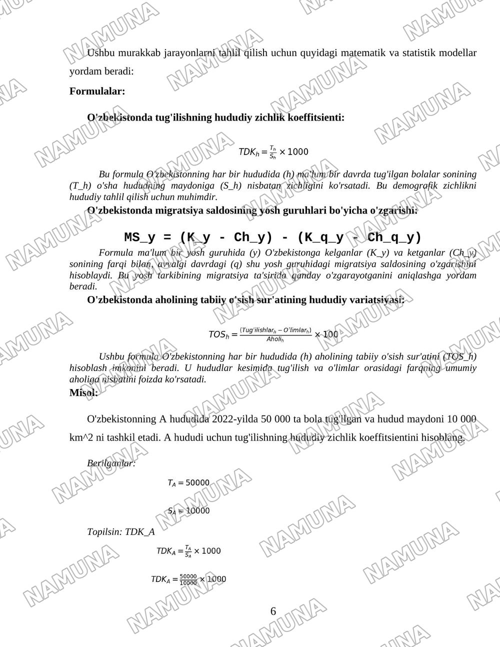 Mamlakatda yuzaga kelgan demografik vaziyat va uning xavfsizlikka ta’siri. Xatolik haqida xabar berish — 6-varaq