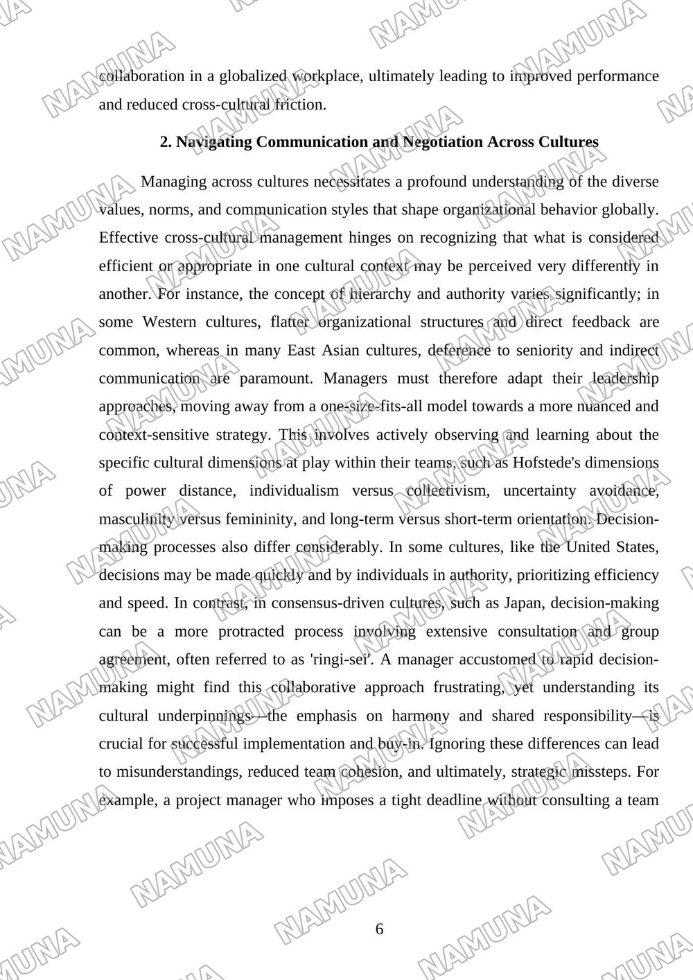 Managing across cultures — 6-varaq