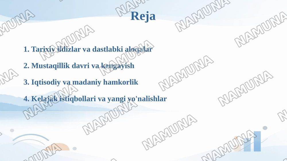 Rossiya va Oʻzbekiston hamkorlik munosabatlarining shakllanishi va rivojlanishi — 2-slayd