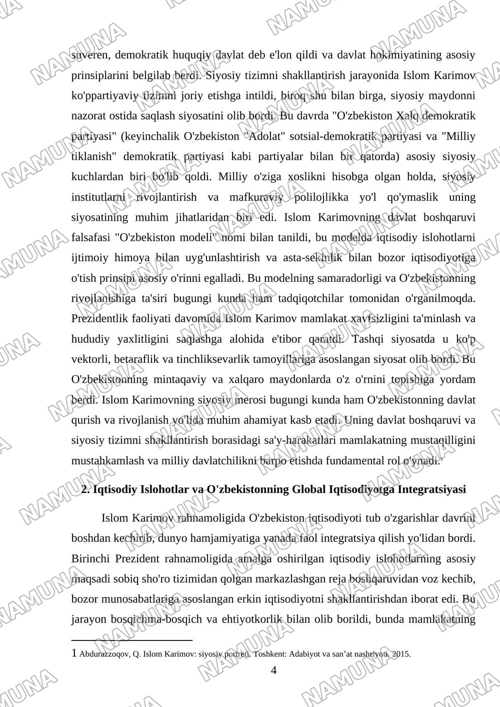 Islom Karimov — 4-varaq