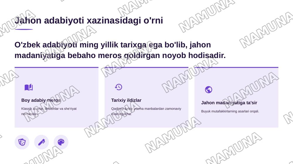 Oʻzbek adabiyoti — 3-slayd