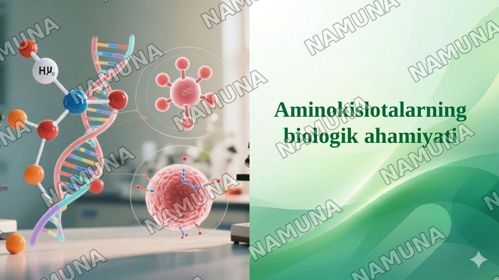Aminokislotalarning biologik ahamiyati — 1-slayd