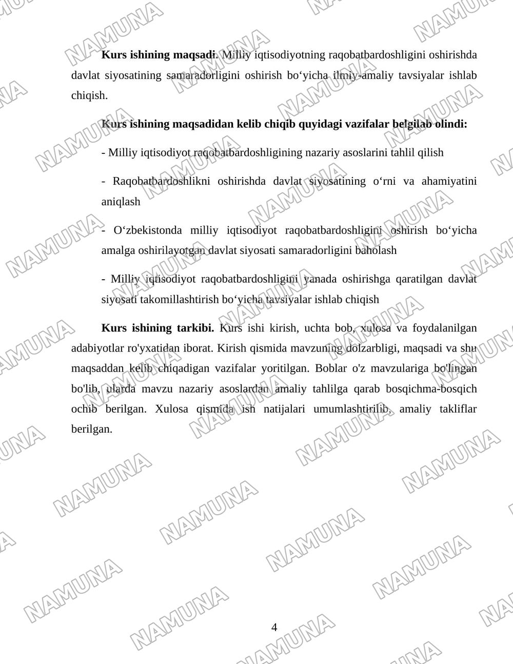 Milliy iqtisodiyotning raqobatbardoshligini oshirishda davlat siyosati — 4-varaq