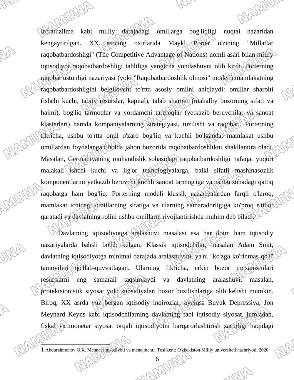 Milliy iqtisodiyotning raqobatbardoshligini oshirishda davlat siyosati — 6-varaq