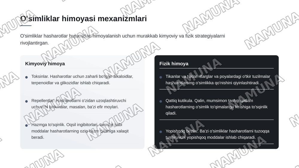 Хашоратлар ва усимликлар уртасидаги экологик муносабатлар — 5-slayd