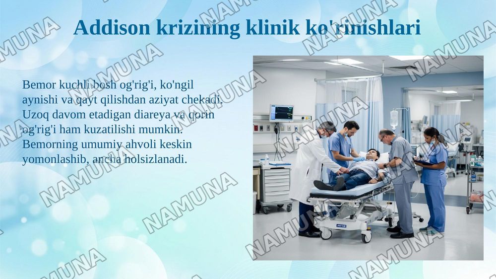 Addisonnik kriz — 5-slayd