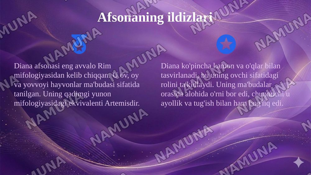 Diana afsonasi — 4-slayd