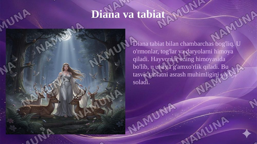 Diana afsonasi — 6-slayd