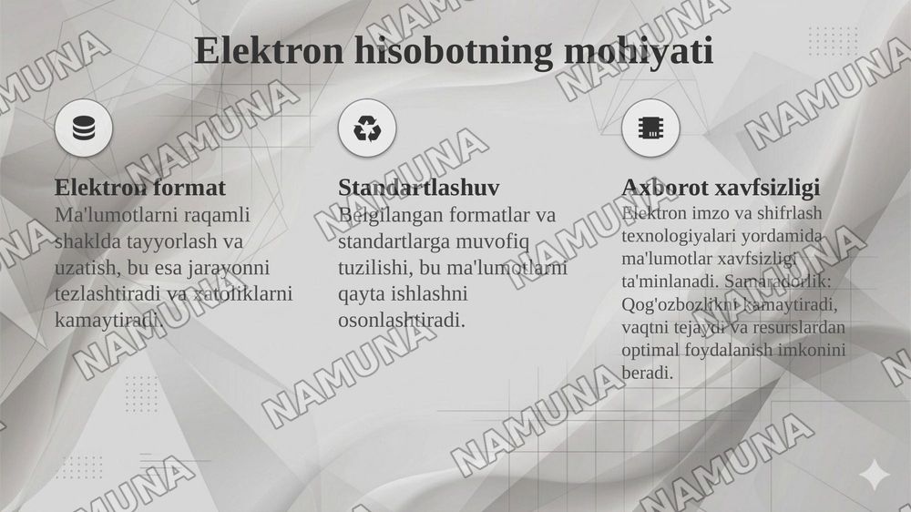 Elektron hisobotlarni tuzish va jonatish tartibi — 4-slayd