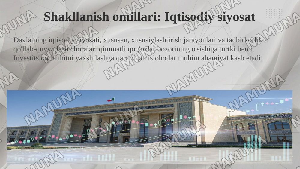 Õzbekistonda qimmatli qoğozlar bozori va uning shakilanishi — 8-slayd