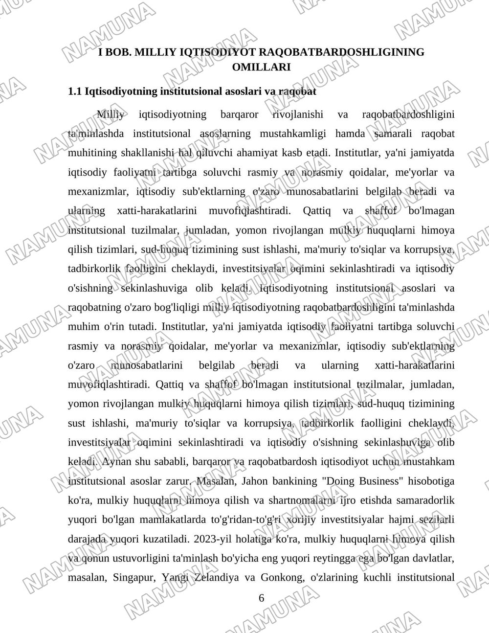 Milliy iqtisodiyotning raqobatbardoshligini oshirishda davlat siyosati — 6-varaq